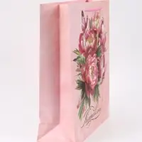 Пакет подарочный &laquo;Поздравляем&raquo;,цветы , 40 &times; 15 &times; 49 см