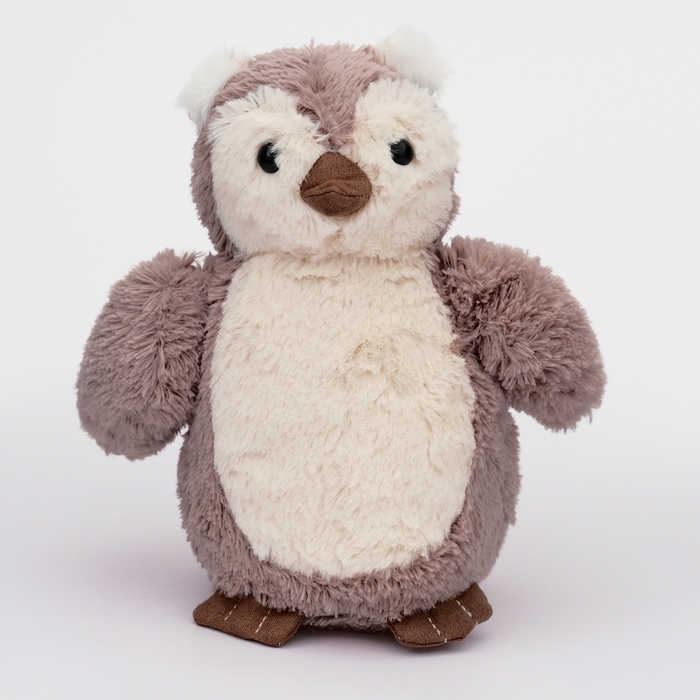 Мягкая игрушка «Сова», 20 см, цвет светло-серый Мягкая игрушка «Сова», 20 см, цвет светло-серый