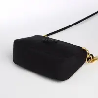 Сумка женская кросс-боди на молнии, 18&times;6.5&times;12 см, однотонная, чёрная