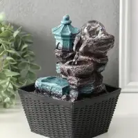 Фонтан настольный с подсветкой &laquo;Китайский дом на скале&raquo;, 18.5&times;13&times;13 см