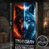 Нарды деревянные &laquo;Волк. Сила духа&raquo;, 40&times;40 см