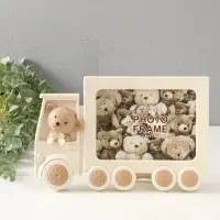 Фоторамка пластик 13х18 см "Мишутка в грузовичке" бело-бежевый 3х29,5х19,3 см