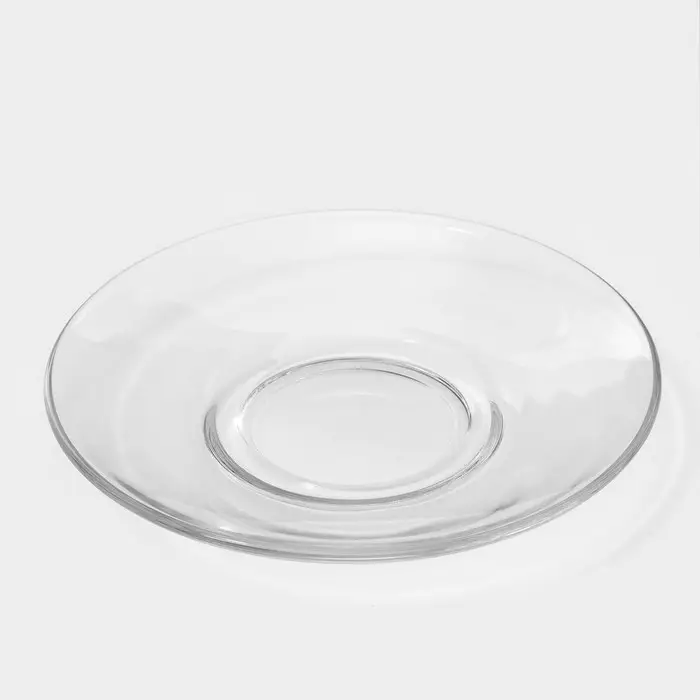 Блюдце &laquo;Гламур&raquo;, d=13.2 см, стекло, прозрачное