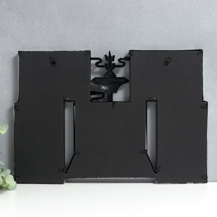 Фоторамка пластик на 5 фото 10х15 см  Фоторамка пластик на 5 фото 10х15 см "Ноутбук" тёмное серебро 30,5х44,5 см