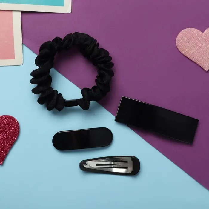 Набор для волос Набор для волос "Толиман" (1 резинка-6 см,3 невидимки-7 и 5 см) чёрный