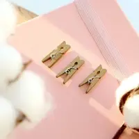 Прищепки декоративные в тёмном золоте, 50 шт.