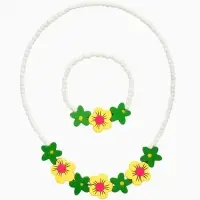 Набор детских украшений &laquo;Выбражулька. Цветы&raquo;, 2 предмета: бусы 35 см, браслет, d=5 см, цветной