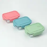 Контейнер Доляна Cook and Freeze, 650 мл, 17.5&times;13&times;6 см, с крышкой, жаропрочное стекло, МИКС