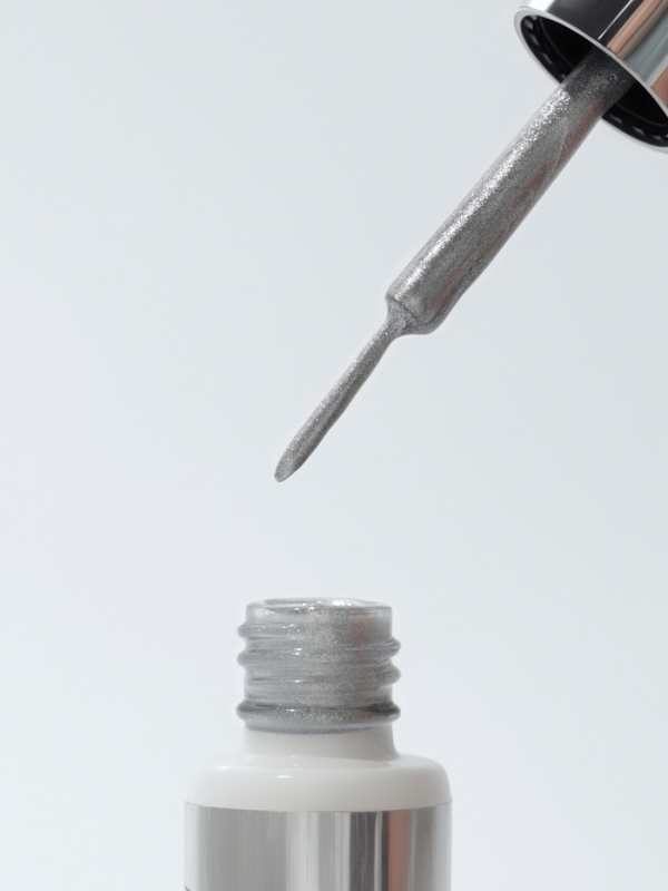 Гель для дизайна LED/UV 8мл серебр накл QF Гель для дизайна LED/UV 8мл серебр накл QF