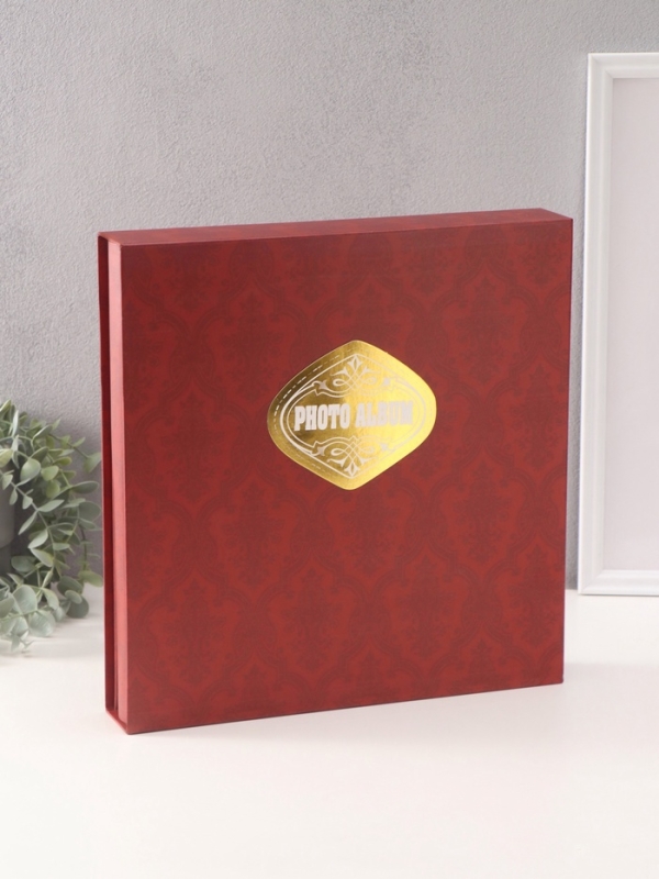 Фотоальбом на 500 фото 10х15 см Фотоальбом на 500 фото 10х15 см "Версаль" в коробке красный 4,7х33х34 см