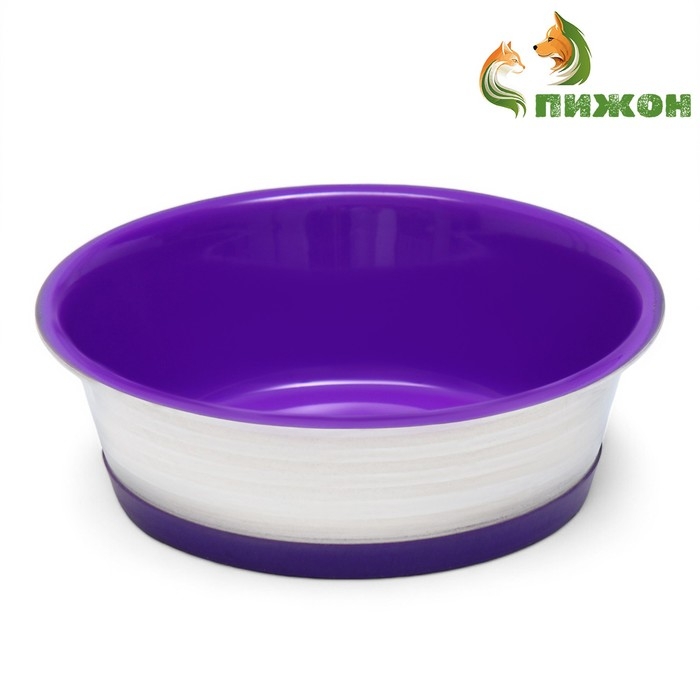 Миска утяжеленная цветная, с силиконовым основанием, 300 мл, фиолетовая Миска утяжеленная цветная, с силиконовым основанием, 300 мл, фиолетовая