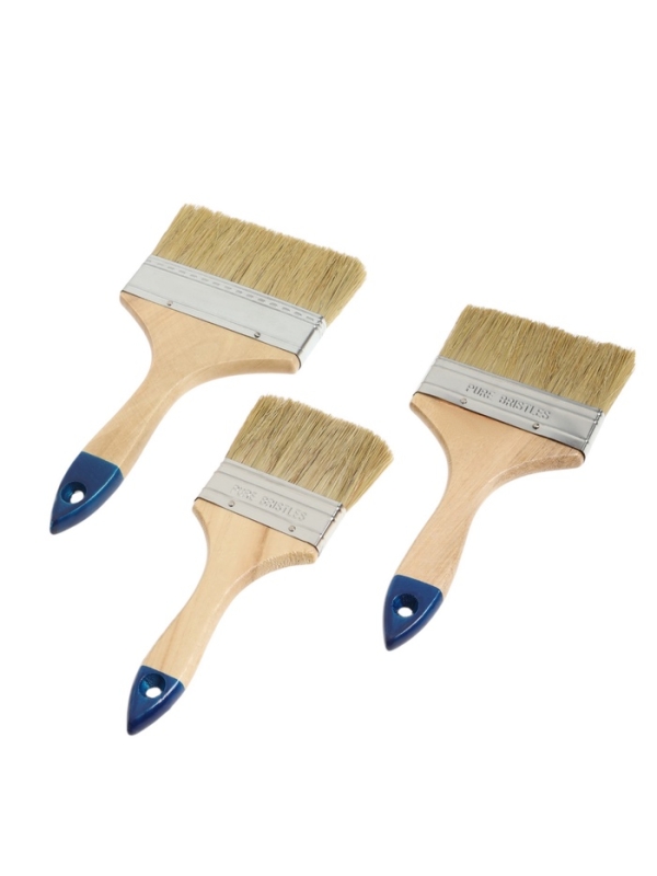 Набор кистей ТУНДРА, натуральная щетина, деревянная рукоятка, 3-4-5 Набор кистей ТУНДРА, натуральная щетина, деревянная рукоятка, 3-4-5" (75, 100, 125 мм),3 шт.