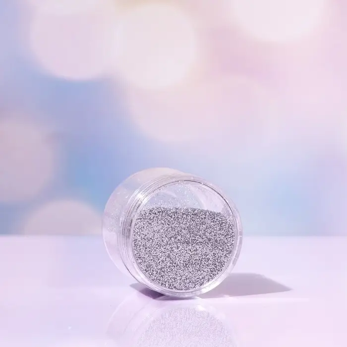 Косметический глиттер в баночке  Косметический глиттер в баночке "Серебро", 20 г