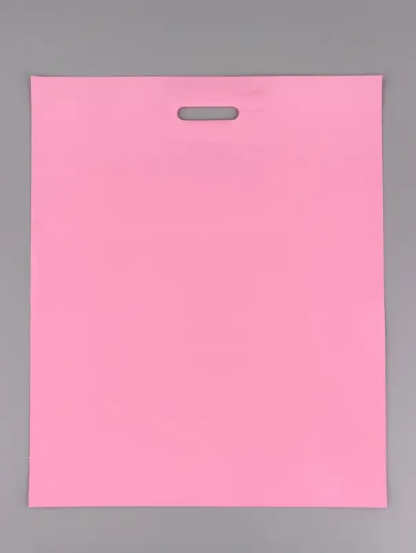 Пакет полиэтиленовый с вырубной ручкой, Розовый 50&times;60 См, 70 мкм
