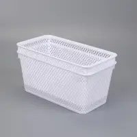 Корзины для хранения &laquo;Аура&raquo;, набор 2 шт.: 27.5&times;15&times;15 см, белые