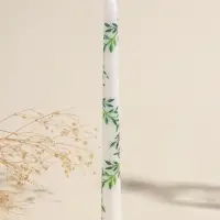 Набор свечей античных, 2,2х25 см, 2 шт "Оливковые листья" 8х28х2,3 см