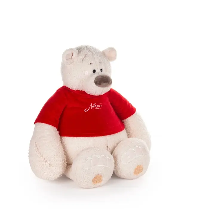 Мягкая игрушка "Медведь Тато в красной майке", 37 см МТато/101-4/2