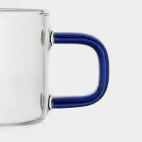 Набор кружек Доляна &laquo;Квартет&raquo;, 4 шт., 250 мл. на металлической подставке, стекло, прозрачный