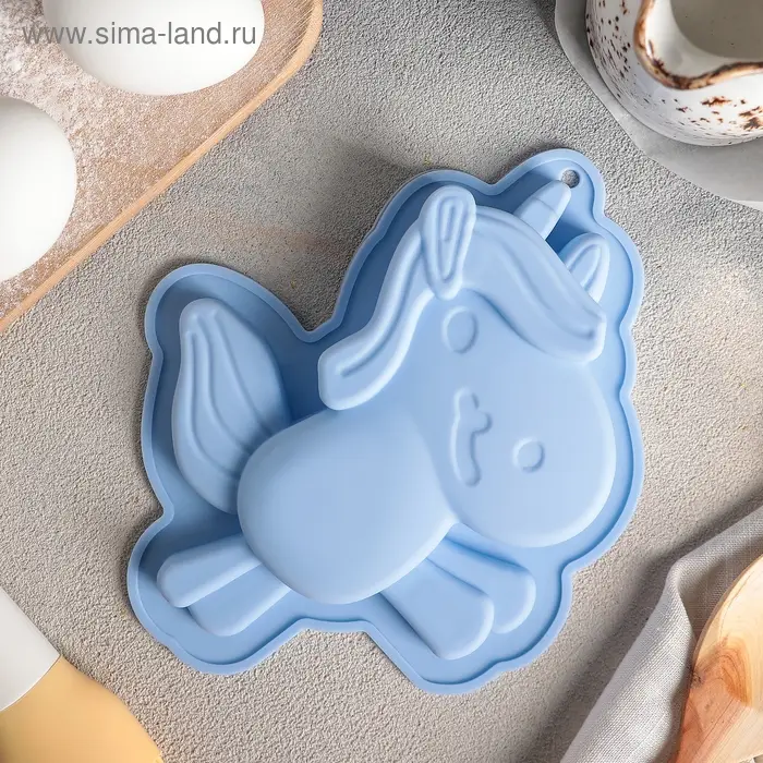 Форма для выпечки Доляна «Единорожек», силикон, 18×14,5 см, цвет МИКС Форма для выпечки Доляна «Единорожек», силикон, 18×14,5 см, цвет МИКС