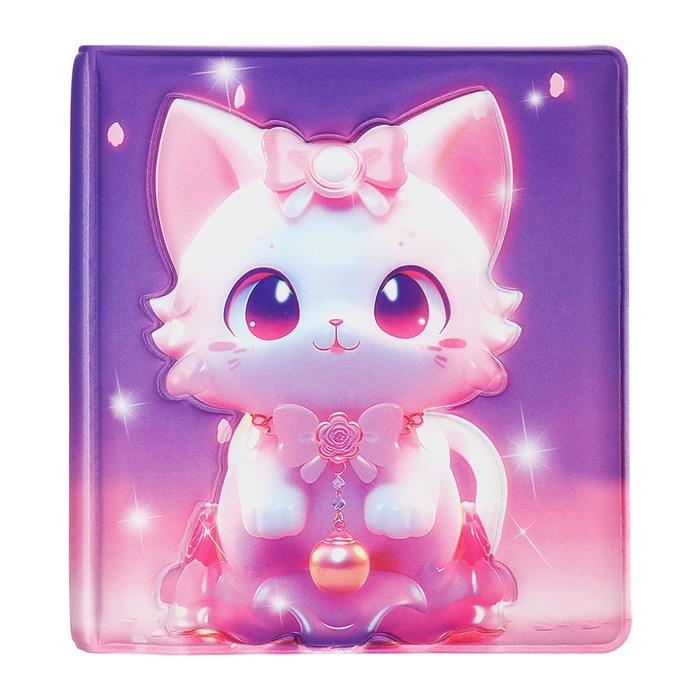 Записная книжка подарочная 96л,линия, цветной блок,обложка ПВХ 3D Кошка (9,5х10,5см) Записная книжка подарочная 96л,линия, цветной блок,обложка ПВХ 3D Кошка (9,5х10,5см)