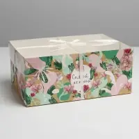 Коробка для капкейка, кондитерская упаковка, 6 ячеек «Самой нежной», 23 х 16 х 10 см