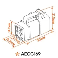 Разъем 6 pin с проводами серии Deutsch для ГАЗ, КАМАЗ, DAF, IVECO, MAN, Scania