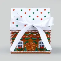 Коробка подарочная новогодняя складная &laquo;Пряничный домик&raquo;, 15&times;18&times;10 см