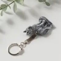 Брелок "Волк на скале" (барельеф), 5,2см