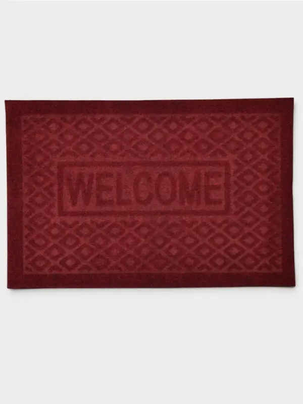 Коврик придверный Доляна Welcome, ромбы, влаговпитывающий, без окантовки, 38&times;58 см, цвет МИКС