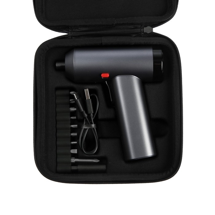 Аккумуляторная отвертка ТУНДРА ПРОФИ, 3.6 В, 2 Ач, Li-ion, 220 об/мин, 12 предметов, кейс Аккумуляторная отвертка ТУНДРА ПРОФИ, 3.6 В, 2 Ач, Li-ion, 220 об/мин, 12 предметов, кейс