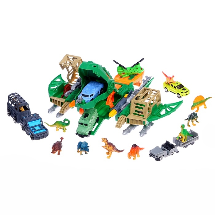 Парковка детская &laquo;Дино-База&raquo;, подвижные элементы, с аксессуарами