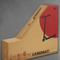 Самокат трюковой GRAFFITI Clever 26, колёса PU 100 мм, резьбовая компрессия, ABEC 9, чёрный