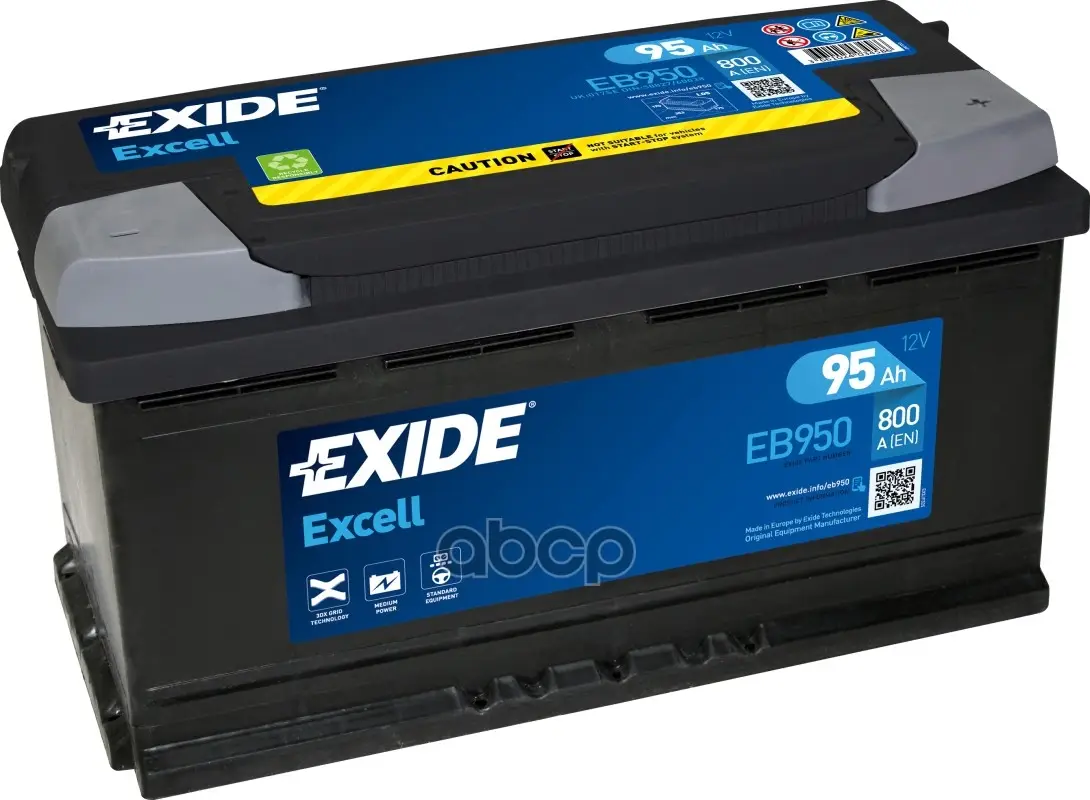 Аккум. Батарея Exide Eb950 95Ah 800A EXIDE арт. EB950