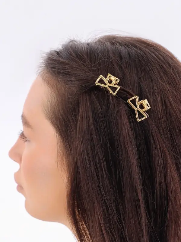 Крабик для волос «Эмма», бантик, 2.5 см, золото Крабик для волос «Эмма», бантик, 2.5 см, золото