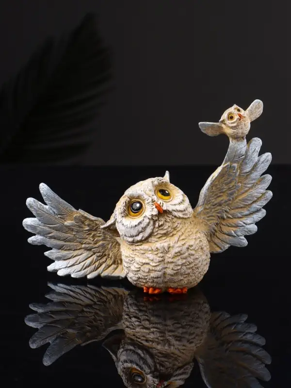 Фигура Фигура "Сова с совенком на крыле" 9.3х13.5х5.2 см