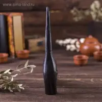 Сувенир дерево "Кошка под кольца черная выгнутая" 15х3х25 см