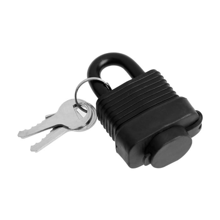 Замок навесной LOCKLAND, 30 мм, влагозащищенный, короткая дужка, 2 ключа, цвет черный Замок навесной LOCKLAND, 30 мм, влагозащищенный, короткая дужка, 2 ключа, цвет черный