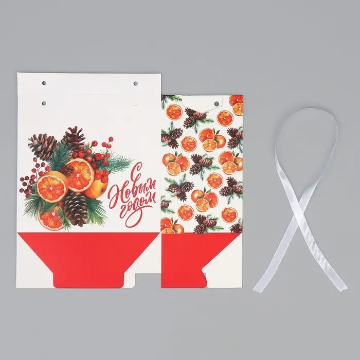 Коробка для сладостей «С Новым годом!», апельсины, 10 х 18 х 14 см Коробка для сладостей «С Новым годом!», апельсины, 10 х 18 х 14 см