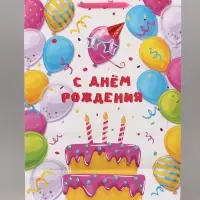 Пакет ламинированный вертикальный &laquo;С Днем рождения&raquo;, XXL 46&times;61&times;20 см