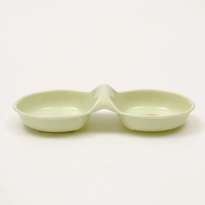 Миска пластиковая двойная 24 см х 11,5 см х 3 см зелёная Миска пластиковая двойная 24 см х 11,5 см х 3 см зелёная