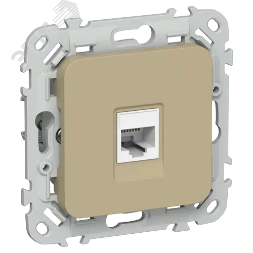FLITE Розетка компьютерная RJ45 категория 5Е UTP РК5е-1-0-ФлХ хаки IEK