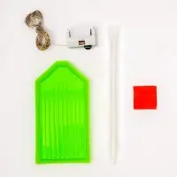 Алмазная мозаика на новый год с частичным заполнением на подрамнике &laquo;Экспресс&raquo;, с гирляндой, 20&times;30 см, набор для творчества