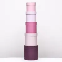 Набор круглых подарочных коробок 5 в 1 &laquo;Весенний&raquo;, 20&times;20 - 11&times;11 см