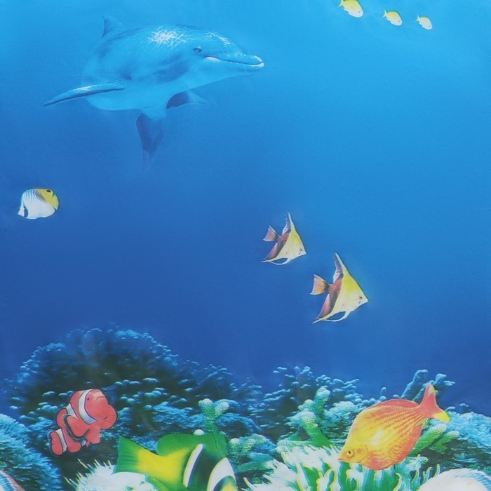 Штора для ванны Доляна «Морская», 180×180 см, EVA Штора для ванны Доляна «Морская», 180×180 см, EVA