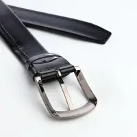 Ремень мужской, ширина 3.8 см, винт, пряжка металл, чёрный