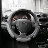 Спонжевая оплетка руля AVS SP-426M-GR ( размер M, серый) - Серия "Sponge"