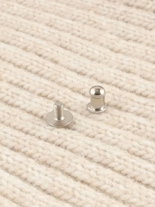 Бирка с кнопкой Hand made, 8&times;1.5 см, 10 шт., серая