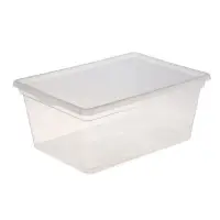 Ящики пластиковые для хранения, с крышкой, набор 2 шт.: 10 л, 16 л, прозрачно-матовый