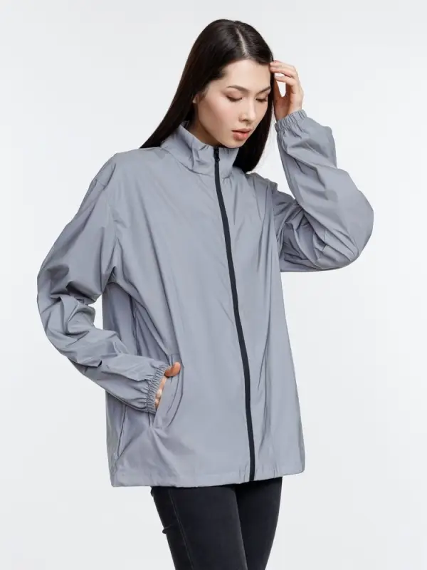 Ветровка Manifest 2.0 из светоотражающей ткани, серая, размер XS/S Ветровка Manifest 2.0 из светоотражающей ткани, серая, размер XS/S