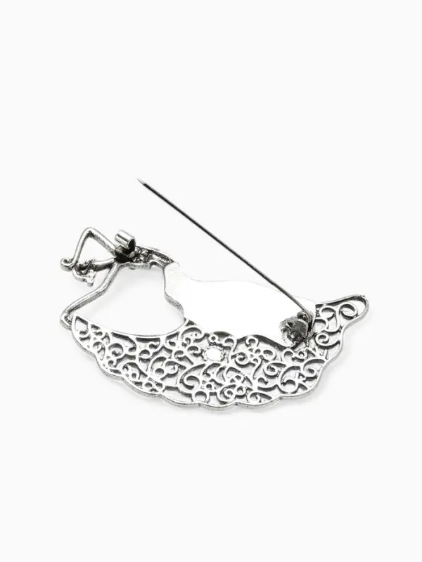 Брошь &laquo;Галиотис. Танцовщица&raquo;, разноцветная в чернёном серебре